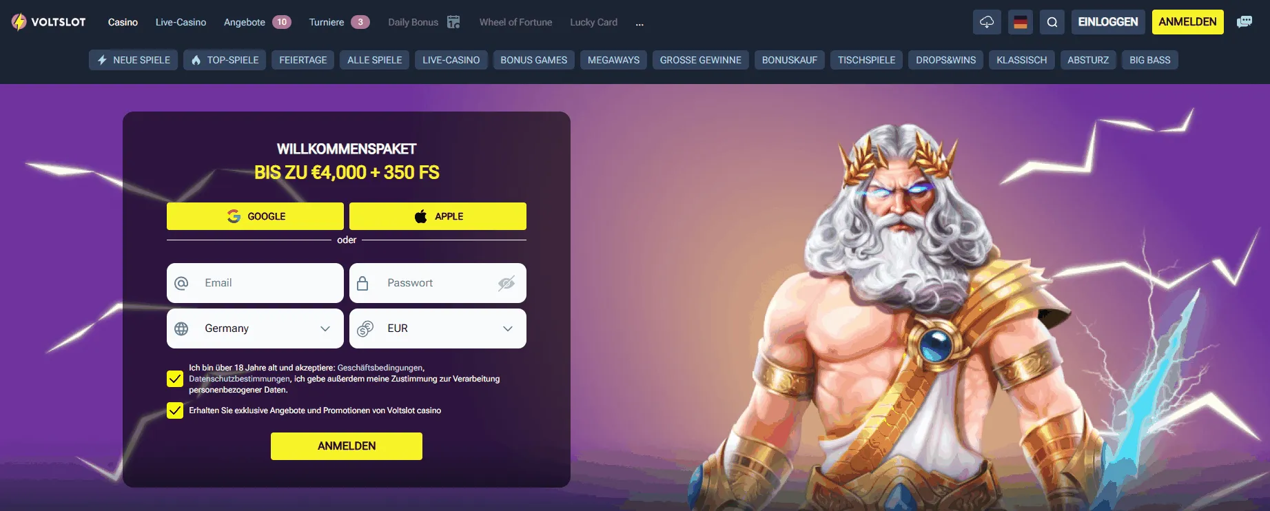 Voltslot-startseite VoltSlot Casino Startseite